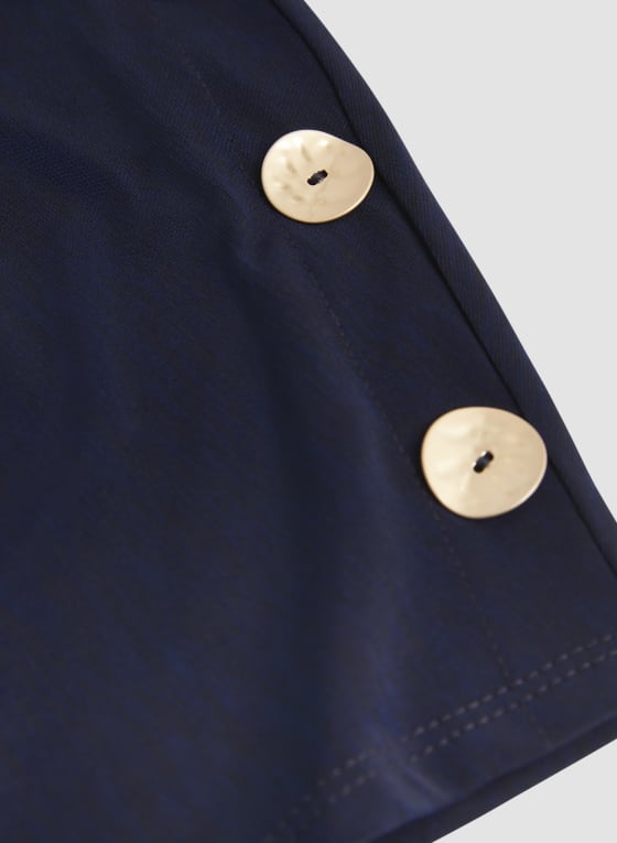 Decorative Button Detail Dress