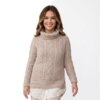 Aran Woollen Mills-damestrui-Loeki-Linnen-on model