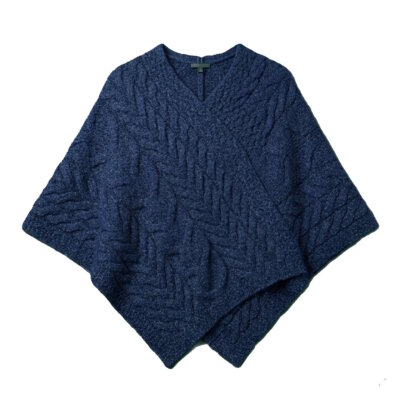 aran woollen mills poncho channe inkt
