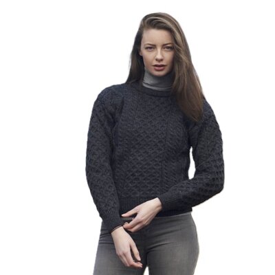 Aran Crafts trui (unisex) Inis Mór - Charcoal