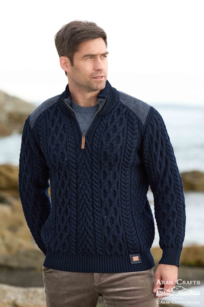 Aran Crafts Herentrui Curracloe - Navy – Bild 3