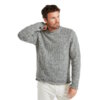 aran woollen mills trui james licht grijs