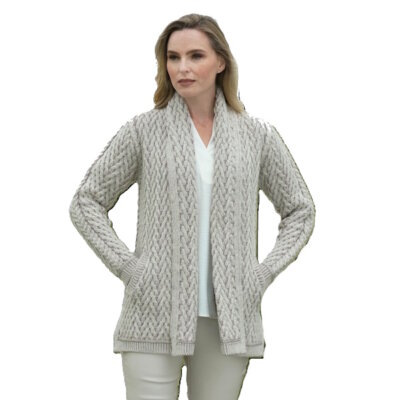 Aran Crafts Damesvest Killala - Stone