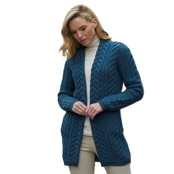 Aran Crafts Damesvest Bandon - Teal