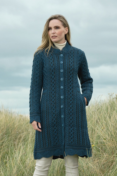 Aran Crafts Damesvest Leitrim - Mallard Mix – Bild 3