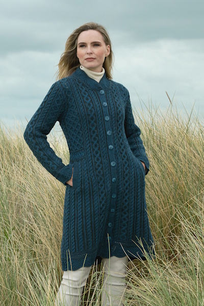 Aran Crafts Damesvest Leitrim - Mallard Mix – Bild 2