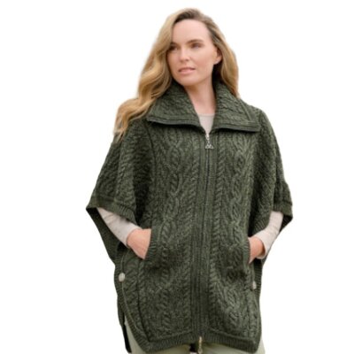 Aran Crafts Damesjas Maggy - Army Green