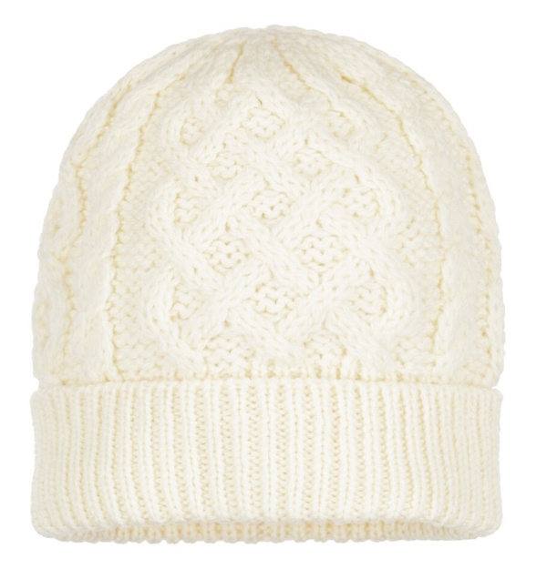Aran Crafts wollen muts Jesse - Naturel