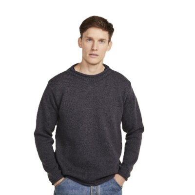 aran woollen mills trui dave charcoal