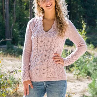 Irelandseye trui Elsa pink mist