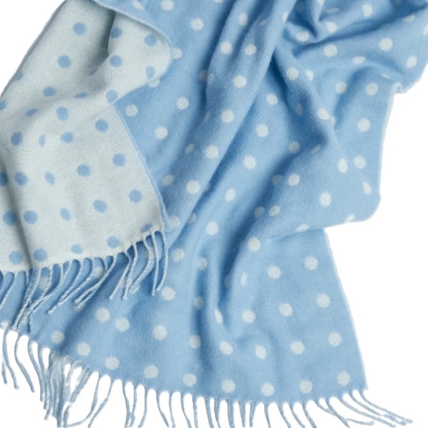 Foxford Babydeken Lamswol Stip - Blauw – Bild 3