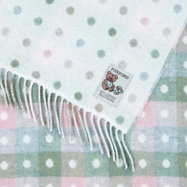 Foxford Babydeken Lamswol Stip - Pastel – Bild 4