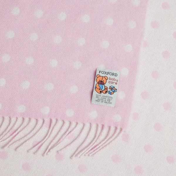 Foxford Babydeken Lamswol Stip - Roze – Bild 4