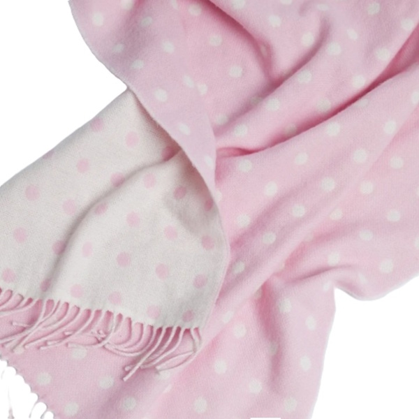 Foxford Babydeken Lamswol Stip - Roze – Bild 3