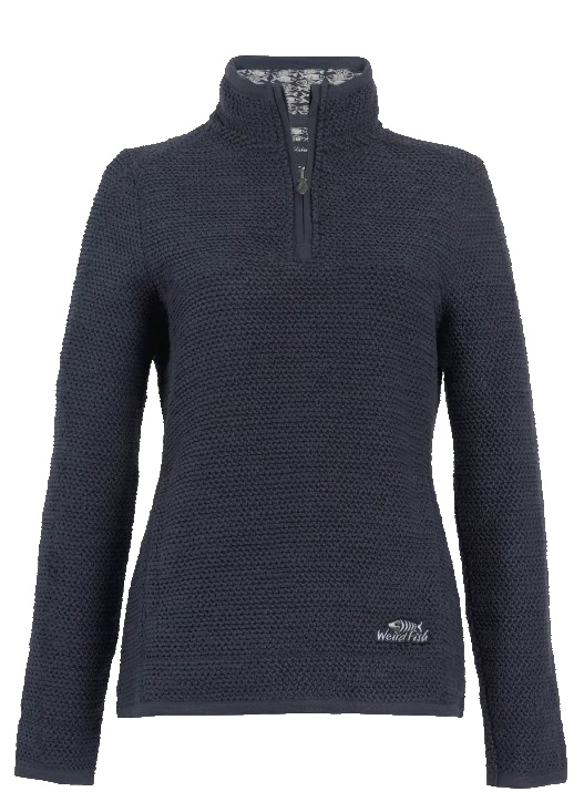 Weird Fish Dames Sweater Aria - Navy – Image 5