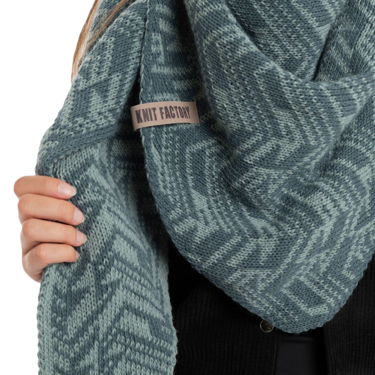 Knit Factory Wrap Josh - Laurel / Stone Green - Image 2