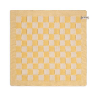 Knit Factory Keukendoek Block - Ecru Gold