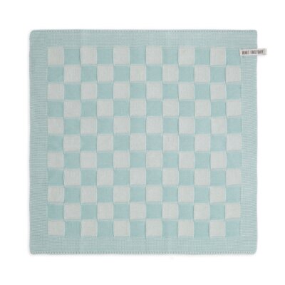 Knit Factory Keukendoek Block - Ecru Mint