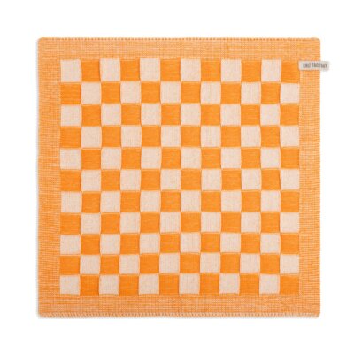 Knit Factory Keukendoek Block - Ecru Orange