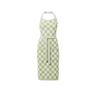 Knit Factory Keukenschort Block - Spring Green