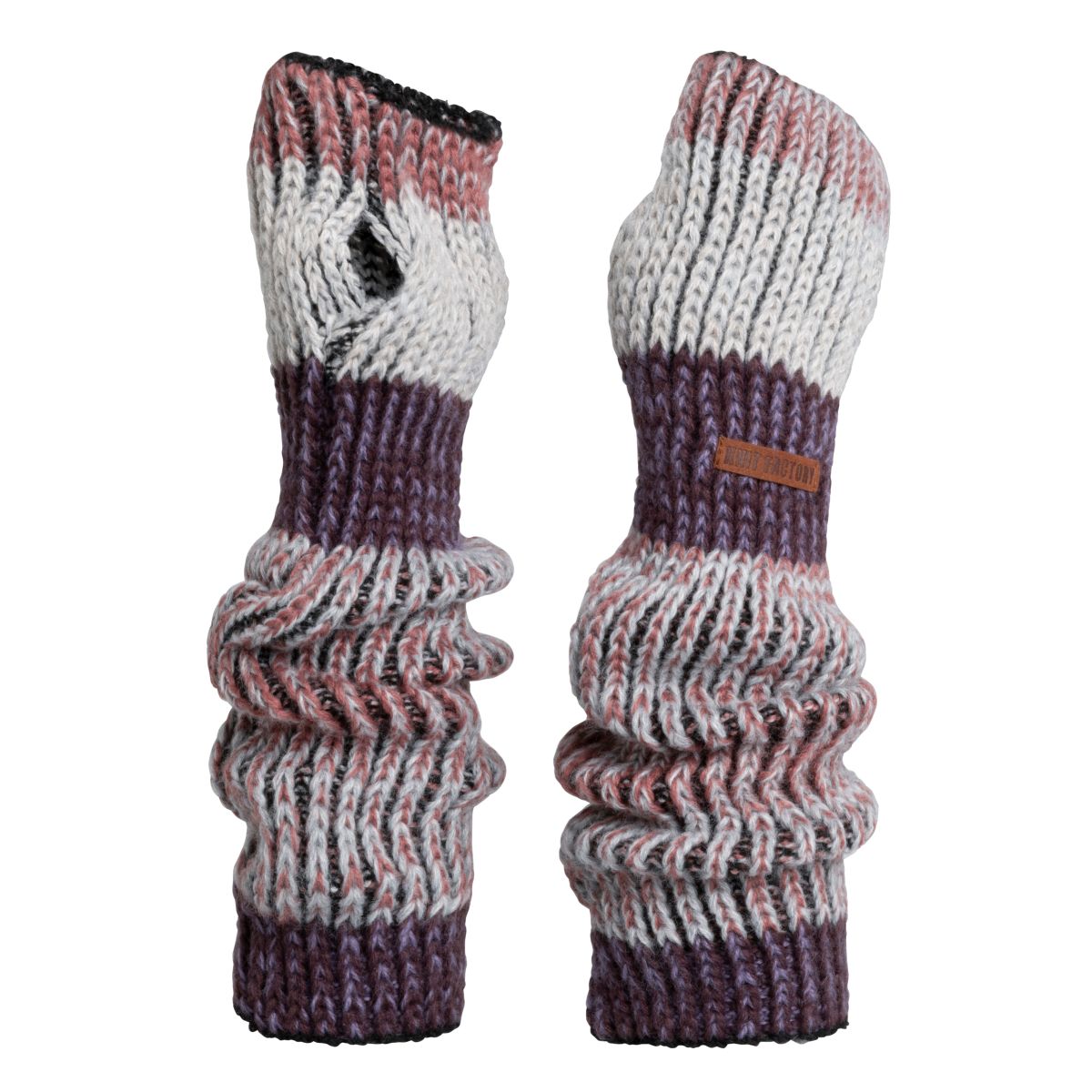 Knit Factory Wollen Armwarmer Remy - Velvet Plum - Image 4