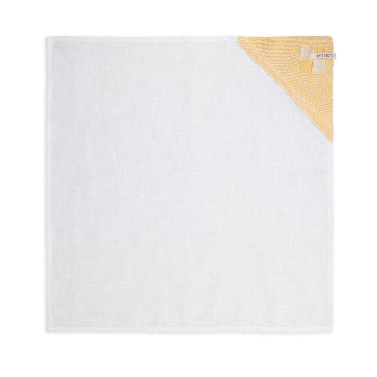 Knit Factory Theedoek Block - Ecru Gold