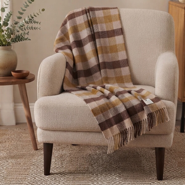 McNutt Lamswollen Plaid - Caramello – Bild 2